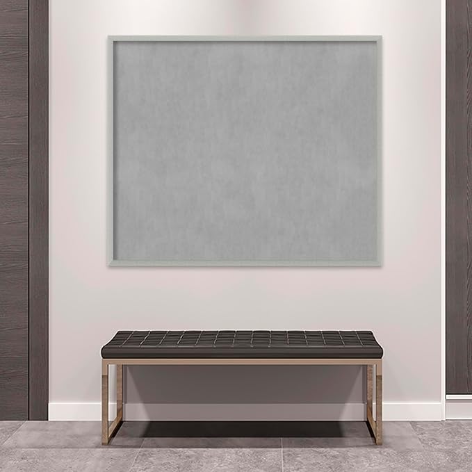 Amanti Art Silver Framed Magnetic Board 42x50 Oversize Vision Board for use with Magnets, 100% Metal Sheet to Display Items as Office Decor or for Home Organization in mudroom, Kitchen or Kids Room