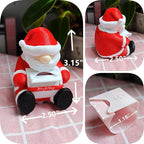 RhyNSky Christmas_Santa_Claus Postage Stamp Holder Stamp Roll Dispenser for Office Desk Accessories, No Stamps, 1.18" Core, C05