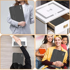 ENGPOW Accordion File Organizer,Fireproof 13 Pockets Expanding File Folder,Document Organizer Folder with Zipper＆Labels,Portable Home Travel Safe Storage for Letter A4 Files and More,Gray