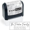ExcelMark Address Stamp - Custom Return Address Stamp with Elegant Designs, Vibrant Colors & Patterns – Perfect for Mail, Invitations & Gifts (Black Mount, Santa Catalina)