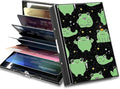 BWEGRHE Slim Credit Card Holder, Princess Frog RFID Blocking Metal Wallet for Men & Women, Aluminum Minimalist Hard Case Pocket-Sized Business Cards Organizer (Fits Up to 10 Cards)