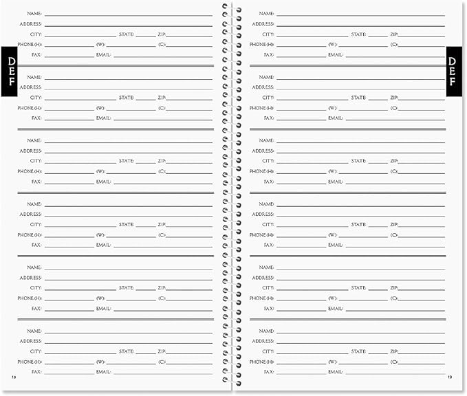 Current Blue Peacock Address Book - 94 Pages; Small 5" x 8-1/2" Size for Purse or Office, Spiral Bound Soft Cover Organizer for Contacts, Addresses, Email, & Phone Numbers + 50 Replacement Stickers