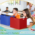 24Pack Desk Dividers for Students 14 × 17.5 × 14 Inch Plastic Durable and Waterproof Black Privacy Folders Shields Test Dividers with Classroom Privacy Boards for School Study Supplies (Muticolored)