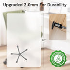 HOMEK Office Chair Mat for Hardwood Floor, 72" x 46" Clear Computer/Desk Chair Mat for Hard Floor, Thicker, Easy Glide, Non-Slip, Protects Hard Surfaces from Scratches, Ideal for Home or Office