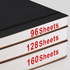 AHGXG Bullet Dotted Journal - 320 Pages Dot Grid Notebook B5 Large Journal, 100gsm Thick Dotted Paper, Leather Softcover, with Journal Stencils, Inner Pocket, 7.6'' X 10'' - Black