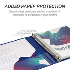 Samsill Economy 0.5 Inch 3 Ring Binder, Made in The USA, Round Ring Binder, Customizable Clear View Cover, Dark Blue