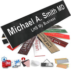 Engraved Custom Door Plate Black Plastic Office Door Sign with White Letters - Made in USA 2x6 B2