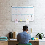 MAKELLO Large Magnetic Dry Erase Calendar Whiteboard Quarterly 36" x 24" for Home, Bedroom, Office, Classroom, 4 Months
