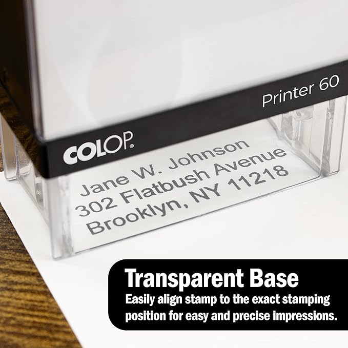COLOP XXL Size Self Inking Custom Signature Stamp - Choose from Many Fonts & 15 Ink Colors
