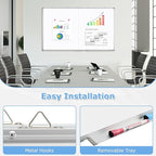 DOLLAR BOSS Large White Board 60 x 36 Inch Foldable Magnetic Whiteboard for Wall, Portable Double Sided Dry Erase Board, Aluminum Frame Message Board for School, Office, Classroom with Eraser, Markers
