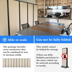 Upgrade Version Room Partition and Divider, Freestanding Rolling Dividers with Wheels,Office Privacy Screen Divider Wall,Classroom Felt Dividers,6'L* 6'7"H,3 Panel,Beige