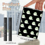 BWEGRHE Slim Credit Card Holder, Cute Dinosaurs RFID Blocking Metal Wallet for Men & Women, Aluminum Minimalist Hard Case Pocket-Sized Business Cards Organizer (Fits Up to 10 Cards)