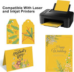 OcePor 50 Sheets Yellow Cardstock Paper, Colored Printer Paper 8.5 x 11, Card Stock Thick Construction for Craft,Scrapbook，Office Printing, Invitations, Certificates，92 lb/250gsm