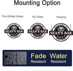 Custom Bar Sign Personalized Name Bar Wall Decor for Home Pub Party Club Lounge Man Cave Backyard Bar Gifts