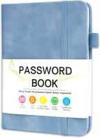 Password Keeper Book with Alphabetical Tabs，4.3"x5.7" Small Password Books for Seniors Password Notebook for Internet Website Address Log in Detail (Blue)