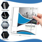 Acrylic Sign Holder 4x6 Inches, 16 Pack Clear Plastic Table Flyer Display Stand, L-Shape Vertical Menu Paper Holder Stand, Clear Picture Photo Flyer Display Stand for Restaurants, Store Fair,Office