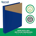 Samsill 1 Inch 3 Ring Binders, Made in USA, Economy Round Ring, Clear View Cover, 200 Sheet Capacity - for School, Home, Office - Blue, 24 Pack