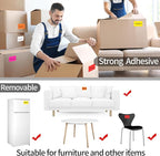 STARLIBOO Removable Colored Labels Stickers, 3X5 Inch Removable Large Label Stickers for Moving Boxes and Storage Bins- Waterproof- Tear Resistant (Yellow)