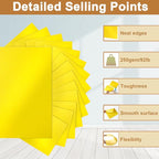 Silunkia 28 Sheets Shimmer Yellow Cardstock 8.5 x 11 Craft Paper, 250gsm/92lb Thick Printer Paper Card Stock for DIY Making Cards, Office, Scrapbooking, Invitations, Memos, Wedding