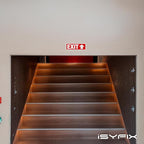 iSYFIX Exit Signs 12 Pack 12x4 Inch with Directional Up Arrows - Rust Free Aluminum, Laminated for UV, Weather, Scratch Resistance - Ideal for Offices, Schools, Theaters, Restaurants