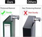 URbantin 6 Pack Foldable Plastic Box Files A4 with Metal Clip,65mm Spine,Document Archive Folders for Office（Green）