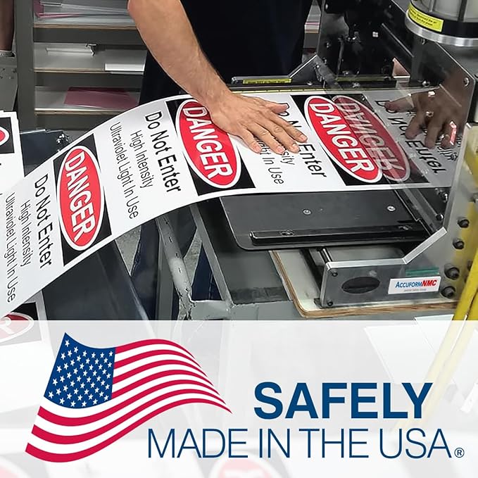 Custom OSHA Style Caution Sign 10" x 14" Adhesive Vinyl Sign, Customizable "Your Text Here", by AccuformNMC Made in USA