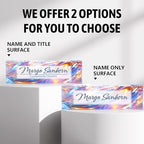 Personalized Name Plate for Desk Custom Acrylic Desk Name Plate Custom Employee Appreciation Gifts Office Gifts for Women, Men, Boss, Coworkers, Teacher, Nurse (Colored Glaze)