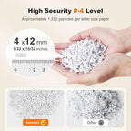 Bonsaii 200-Sheet Auto Feed Paper Shredder, 60-Min Nonstop Heavy Duty Shredders for Office, 8.1-Gal Bin, P4 High Security Micro Cut Large Commercial Paper Shredder for Business (C283-A New Version)