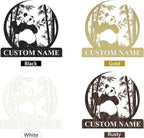 Personalized Panda Metal Sign | Family Name Sign | Panda Home Decor | Custom Outdoor Metal Sign | Metal Wall Art | Last Name Sign for Home | Panda Gifts | Panda Wall Hangings for Bedroom
