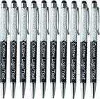 Yucold Customized Pens with Name/Logo - Touch Screen Stylus Ballpoint Pen, Perfect for Weddings, Business & Personalized Gifts (Black,200)
