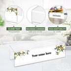 10 Pieces Cubicle Name Plate Holders fits 2.25 Inch Wall Cubicle Name Tags Clear Cubicle Name Plate Sign Bulk Nameplates for Office Home Classroom Library 8.5 x 2.5 x 2.4 Inch
