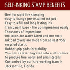 The Duncans Personalized Self-Inking Address Stamp | Envelope Return Address Stamp for Couples and Families | Custom Rubber Address Stamp (2, Xtra Large)