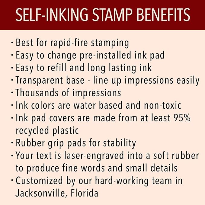 The Duncans Personalized Self-Inking Address Stamp | Envelope Return Address Stamp for Couples and Families | Custom Rubber Address Stamp (2, Xtra Wide)