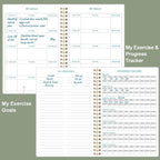 Fitness Journal for Women & Men - A5 Workout Journal/Planner Daily Exercise Log Book to Weight Loss, Gym, Muscle Gain, Bodybuilding Progress - Daily Personal Health & Wellness Tracker, Spiral-Bound, 5.8" x 8.3", Green