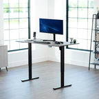 VIVO Electric 63 x 32 in Standing Desk, Memory Height Adjustment, 1B Series, Holds 220 lbs, Dark Gray Top Black Frame, DESK-KIT-1B1G