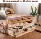 Personalized Magnetic Leather Bookmark, 26 Letters Custom Leather Bookmarks, Handmade, Leather Magnetic Bookmark for Book Lovers Readers Women Kid(Red，N）
