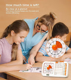 3-in-1 Visual ADHD Timer for Kids & Adults with Planning Board, Task Timer, Chore Chart & Visual Schedule Planner, Autism & ADHD Tools with Checklist for Homeschool Supplies, Home, School