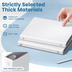 SUNEE 3 Ring Binder 1/2 Inch 1 Pack, Clear View Binder Three Ring PVC-Free (Fit 8.5x11 Inches) for School or Office Supplies, White