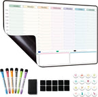 Magnetic Dry Erase Weekly Planner with Hourly Time Slots Whiteboard Calendar for Fridge, Schedule Board, to DO and Chore List for Family 16.5”(L) × 11”(H)
