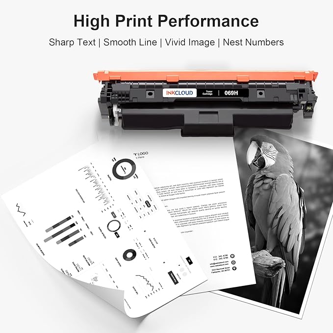 069H Black Toner Cartridge 1Pack Compatible Replacement for Canon 069 069H Work with imageCLASS MF753Cdw MF751Cdw LBP674Cdw LBP673Cdw LBP674Cx MF752Cdw MF756Cx Printer with Chip