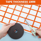 AmazingSpark Magnetic Tape Roll Thin Strips, 0.39 Inch x 33 Feet Magnetic Board Dividers Whiteboard Graphic Decorative Tape Marking Line for Classroom Office Art Accessories(Orange)