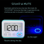 Digital Kitchen Timer Magnetic Loud Alarm, Large LCD Screen Silent/Beeping Multi-Function for Teachers Classroom Kids, Sky Blue