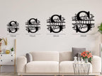 Personalized Christmas Gifts 2026 Best Housewarming Gifts Custom Metal Wedding Anniversary Sign Custom Metal Sign Wedding Gifts Personalized Family Name Signs Monogram Wall Décor（Initial）