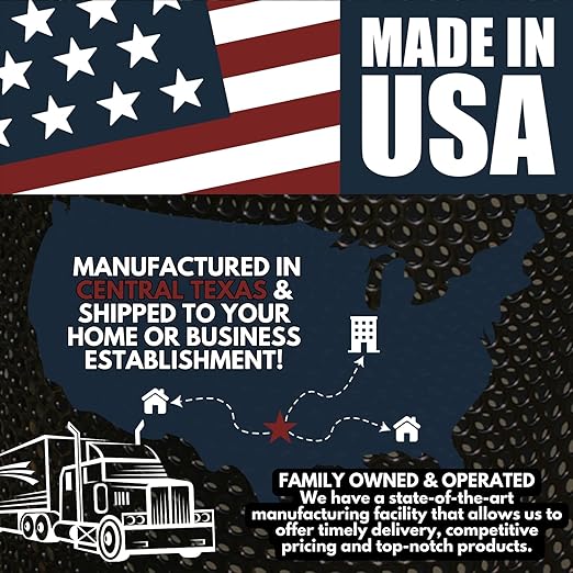 32-Gallon Heavy-Duty Punched Steel Round Trash Receptacle, Commercial Outdoor Waste Bin with Liner & Black Dome Lid – Made in America (Textured Gold Vein)