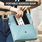 Address Book with Alphabetical Tabs, Portable Address Telephone Book, Hardcover Address Organizer and Password Keeper - Record Contacts, Anniversaries, Birthdays 6.1x4.7" – Black