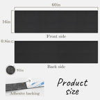 EcoBrisa Under Desk Privacy Panel Self-Adhesive Modesty Panel Stand Up Desk Modesty Panel for Home Office or Standing Workstation, Black (60" Black)