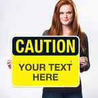 Custom Caution Sign, OSHA Sign, 18x24 Inches, Rust Free .063 Aluminum, Fade Resistant, Indoor/Outdoor Use, Made in USA