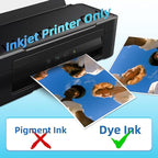 Uinkit 100 Sheets Thick Inkjet Glossy Photo Paper Picture 8.5x11 62lb 230g 11.1mil Cardstock Postcard Brochure For Dye Ink Inkjet Printer