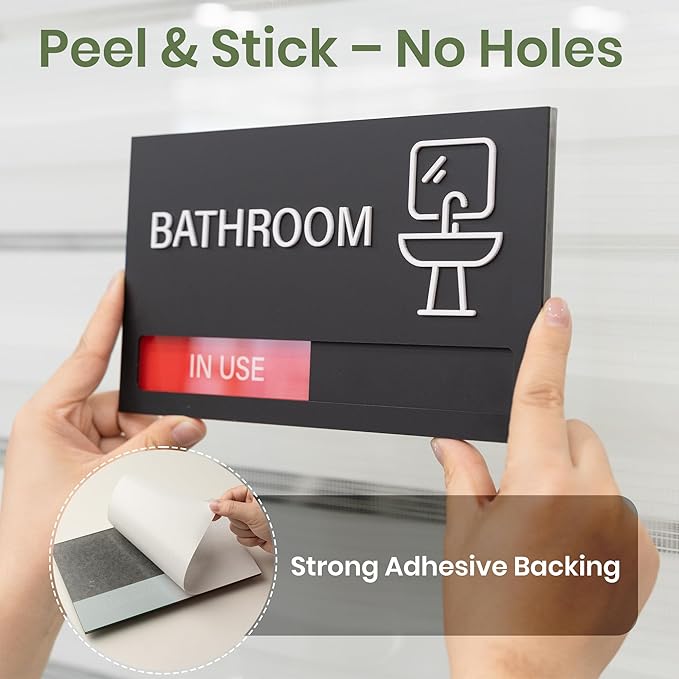 Wellness Room Sign, Do Not Disturb Office Door Signs, Available In Use Sign, Privacy Slide Door Signs Tell Whether Wellness Room Vacant or Occupied