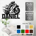 Custom Motorcycle Metal Signs Personalized Dirt Biker Name Sign Custom Garage Decor Motorbikes Wall Art Decor Motorcycle Sign Men Room Decorate Gifts for Men Husband Rider